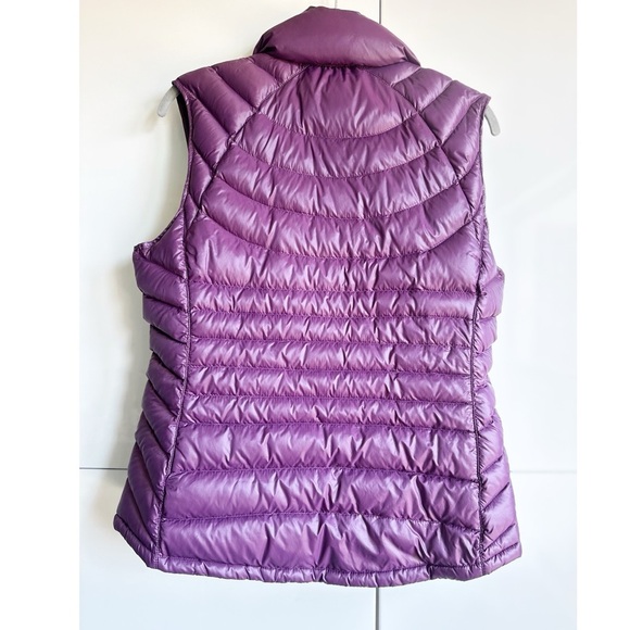 Bernardo Packable Goose Down Vest Small Purple Plum Quilted Zip Front Pockets - Picture 3 of 8